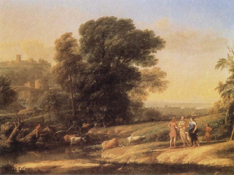 Claude Lorrain Landscape with Cephalus and Procris reunited by Diana Sweden oil painting art